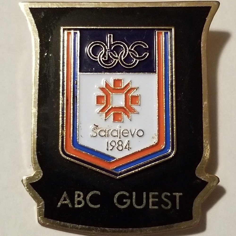 ABC Olympic GUEST PIN 1984 Sarajevo Olympics